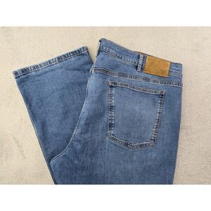 TECOVAS Mens Size 42x34 Premium Relaxed Fit Jeans Blue Denim